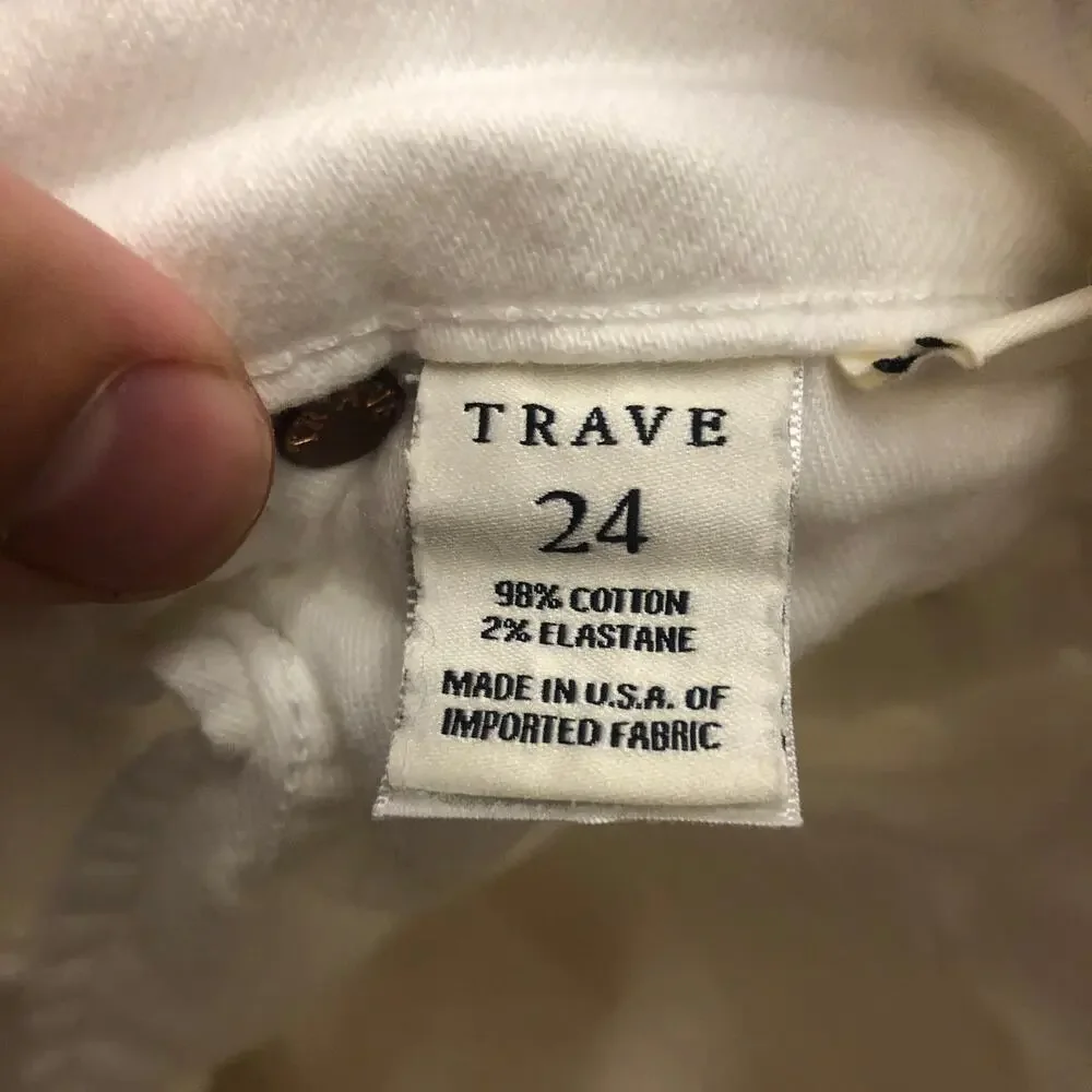 Trave Women's Jeans White Flare Colette - Big Empty sz 24 $228 NWOT's Wide leg